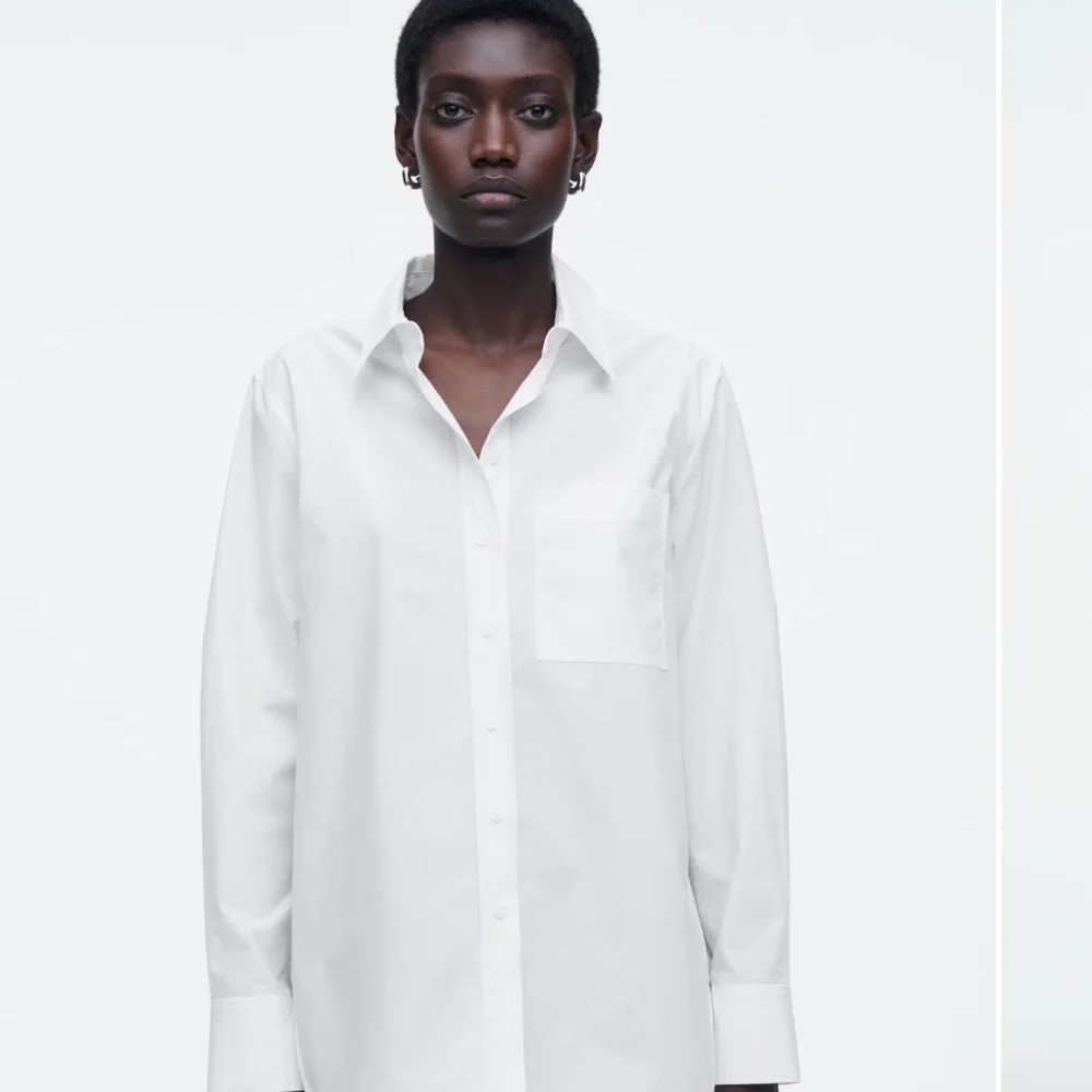 COS white cotton fitted shirt EUC size 40